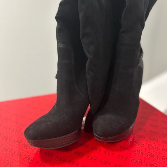 Guess Black Over the Knee Boots - Picture 2 of 3